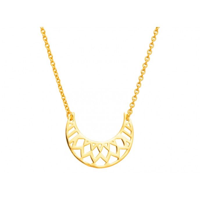 SILVER NECKLACE HALF GEOMETRIC