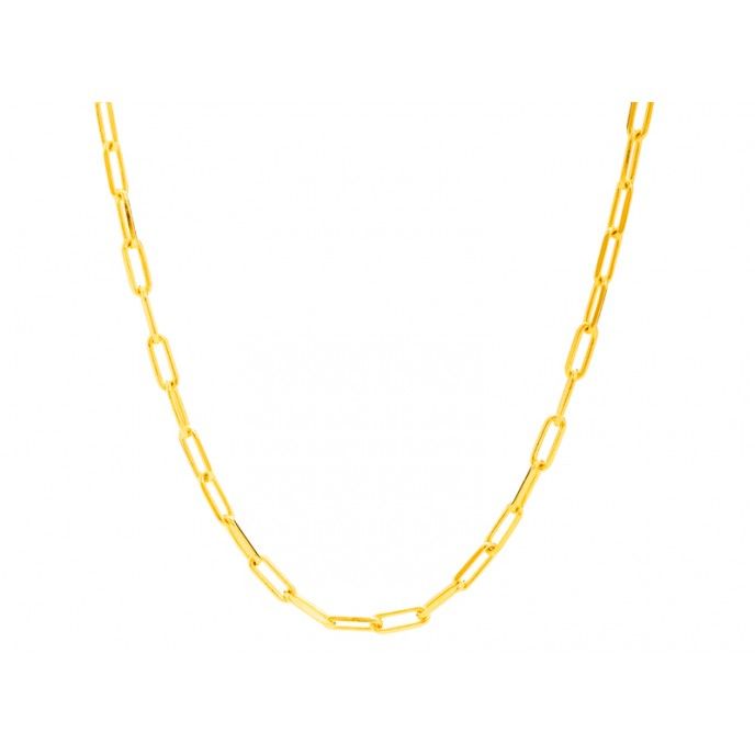 HILO DE PLATA LARGO FORZATINE CHAIN 050 D.CUT 4SIDE 36CM GOLD