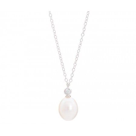 PEARL AND ZIRCON NECKLACE