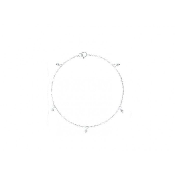 CHAIN ANKLET WITH BEADS
