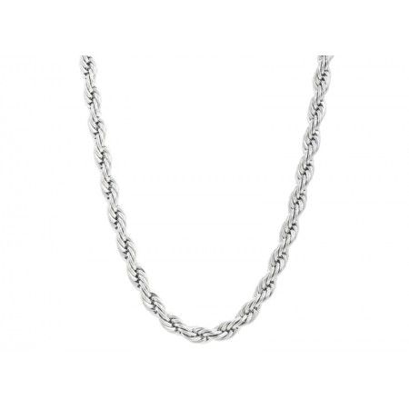 TWISTED STEEL NECKLACE 50CM