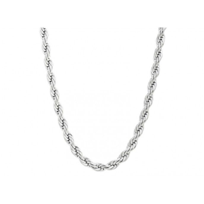 TWISTED STEEL NECKLACE 50CM