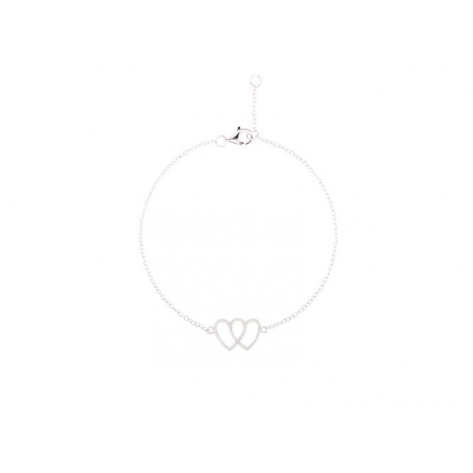 BRACELET WITH 2 HEARTHS