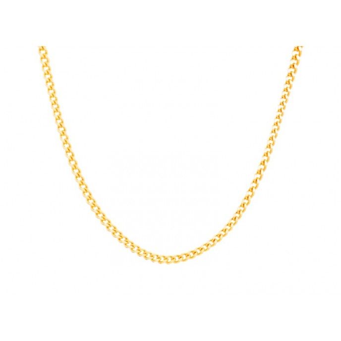 CHOKER CURB CHAIN 040 D.CUT 36 CM GOLDEN