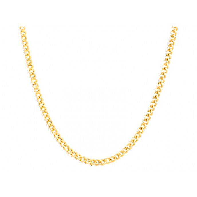CURB CHAIN NECKLACE 060 D.CUT 40 * 45CM - GOLDEN
