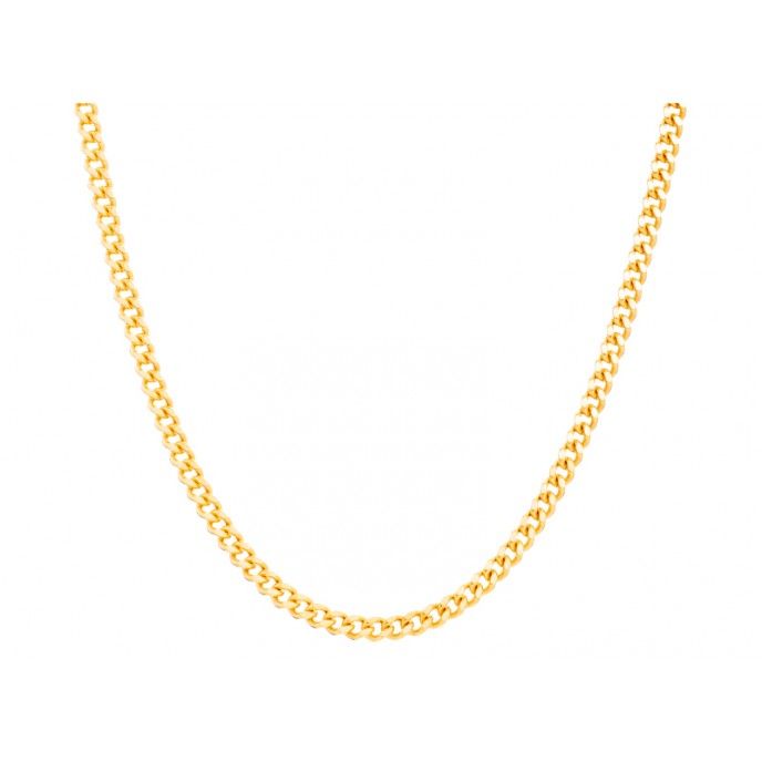 CURB CHAIN NECKLACE 060 D.CUT 40 * 45CM - GOLDEN