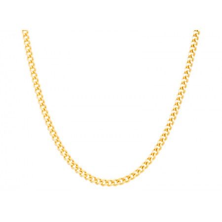 CURB CHAIN NECKLACE 060 D.CUT 40 * 45CM - GOLDEN