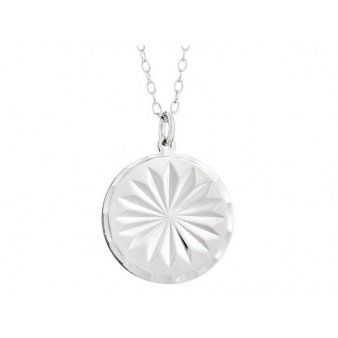 SILVER NECKLACE WITH ROUND PENDANT