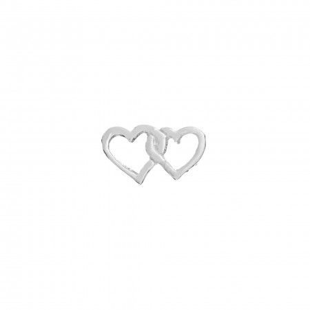 PENDIENTE MINI 2 CORAZONES 9MM * 4MM UNIDAD