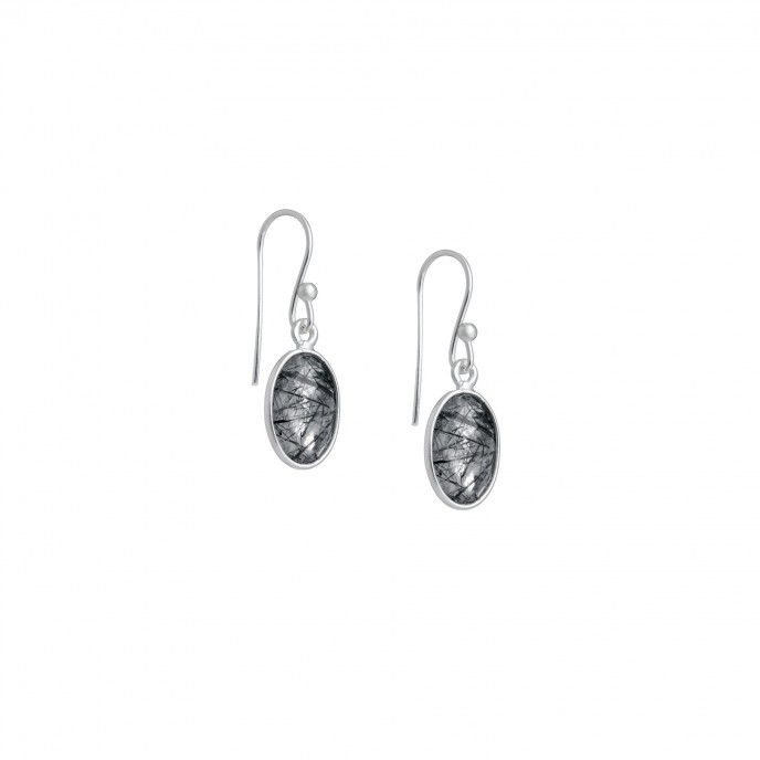OVAL STONE EARRINGS