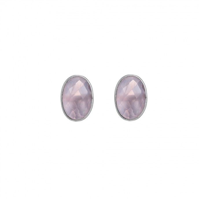 OVAL STONE EARRINGS