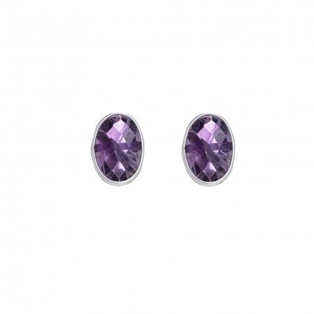 OVAL STONE EARRINGS