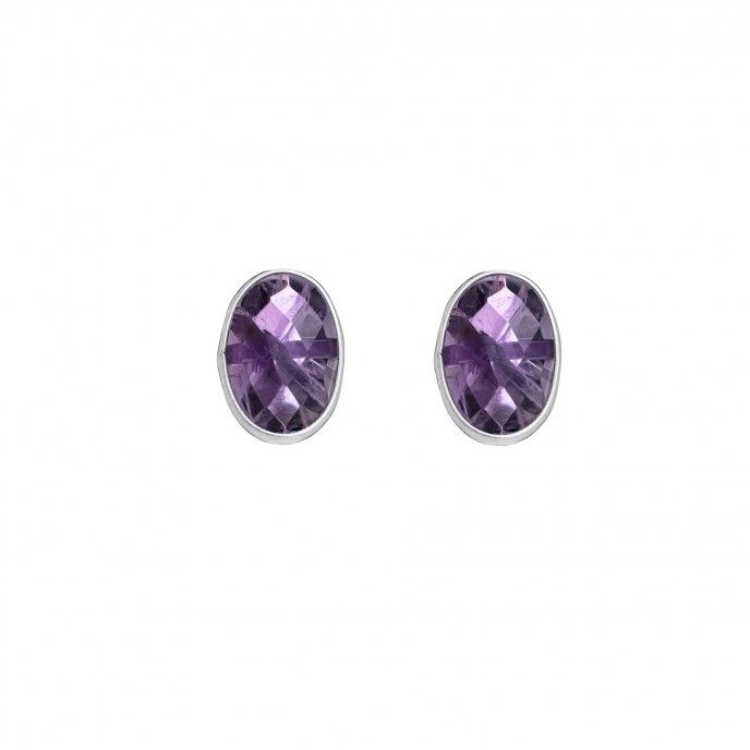 OVAL STONE EARRINGS