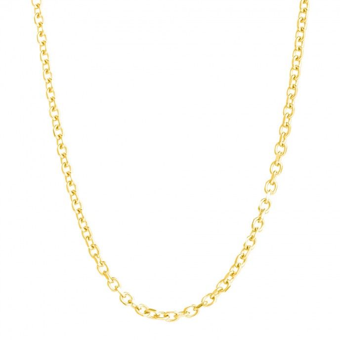 THIN MESH STEEL CHAIN NECKLACE 60CM