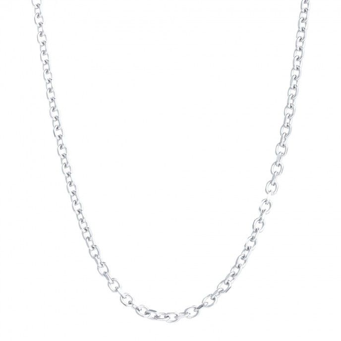 THIN MESH STEEL CHAIN NECKLACE 40CM
