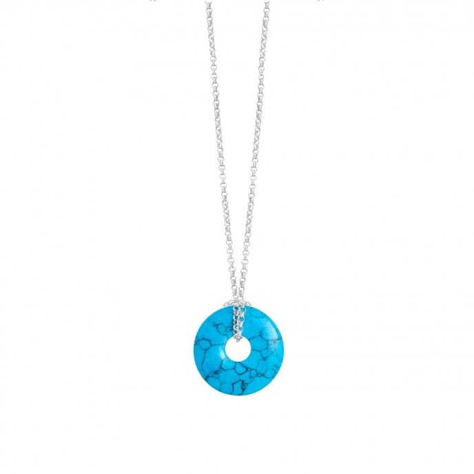 STONE DISK NECKLACE