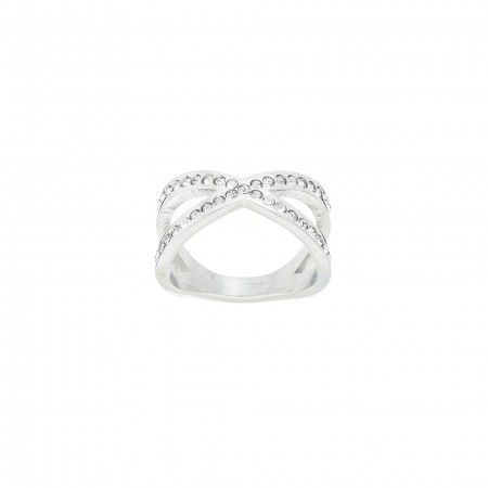 CROSSED STEEL RING