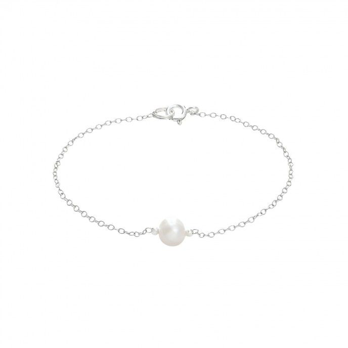 SILVER PEARL BRACELET