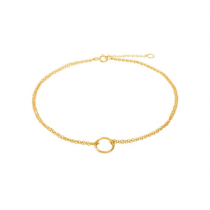 SILVER ANKLET WITH CIRCLE