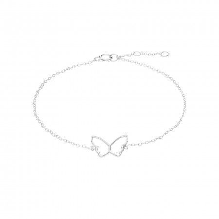 SILVER BRACELET WITH BUTTERFLY