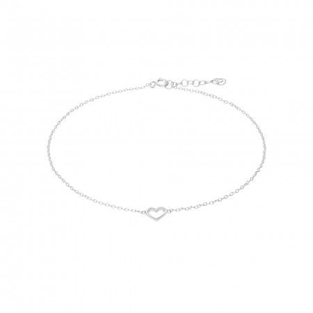 SILVER ANKLET WITH MINI HEART