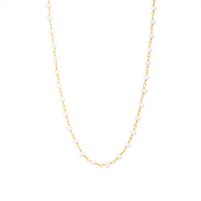 SILVER PEARLS NECKLACE
