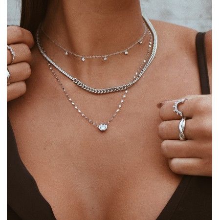 SHINY SILVER NECKLACE