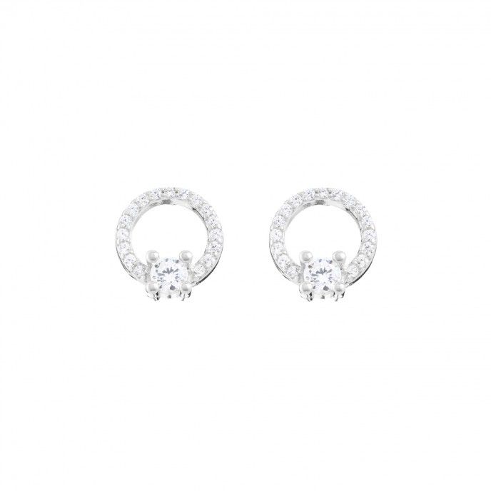 EARRINGS SILVER SHINY WHEEL