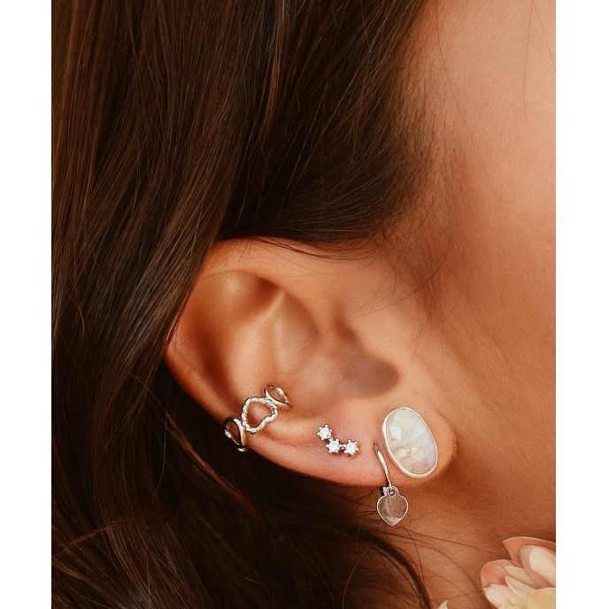 OVAL STONE EARRINGS