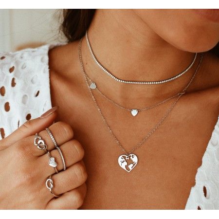 GARGANTILLA CON TRES CORAZONES GARGANTILLA CON TRES CORAZONES
