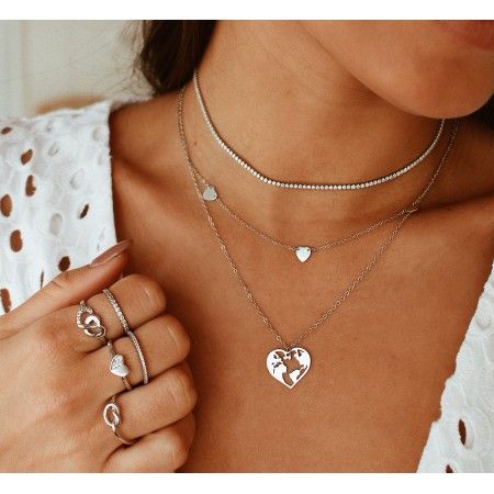 CHOKER WITH 3 HEARTS