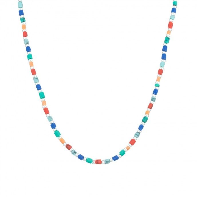 COLOURED TUBES NECKLACE
