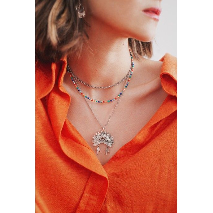 COLOURED TUBES NECKLACE