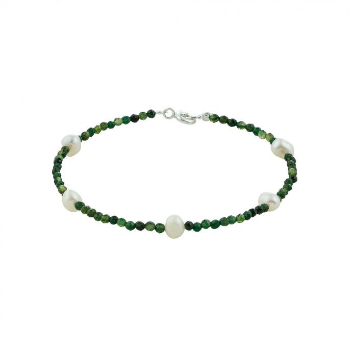 PULSERA DE PERLA Y PIEDRA