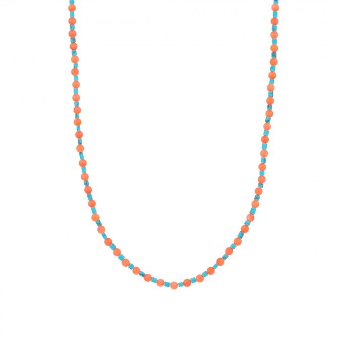 TUBES AND BEADS NECKLACE
