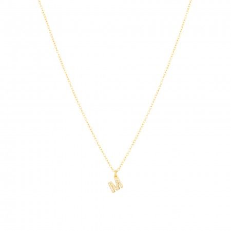 SILVER NECKLACE WITH LETTER