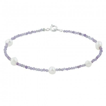 PULSERA DE PERLA Y PIEDRA PULSERA DE PERLA Y PIEDRA