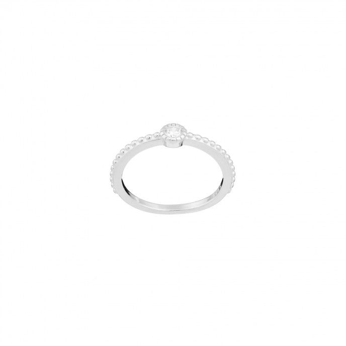 SOLITARY SILVER RING