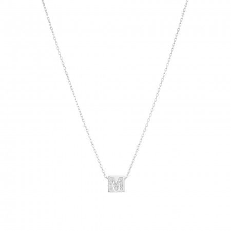 LETTER SILVER NECKLACE