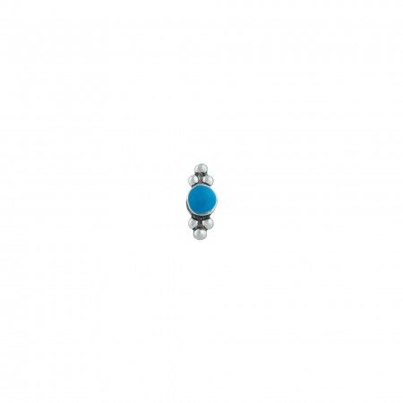 SILVER EARRING, TURQUOISE NATURAL STONE, UNIT