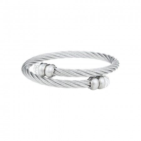 TWISTED RIGID STEEL BRACELET