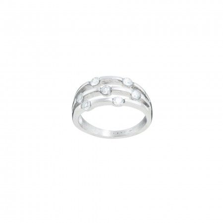 STEEL RING WITH TRIPLE SHAPED