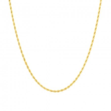 TWISTED STEEL CHAIN NECKLACE 40CM