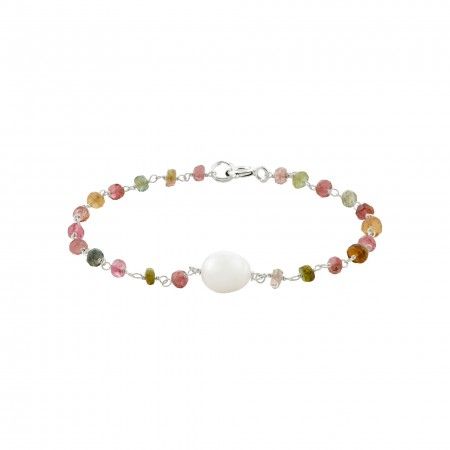 PEARL AND STONE BRACELET
