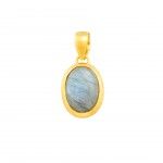 PRATA BANHO OURO LABRADORITE