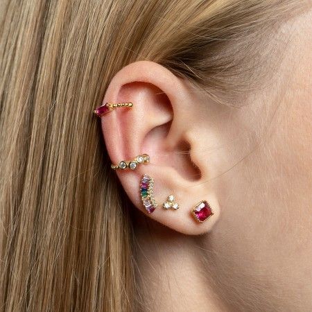 BEADS AND SHINY EAR CUFF