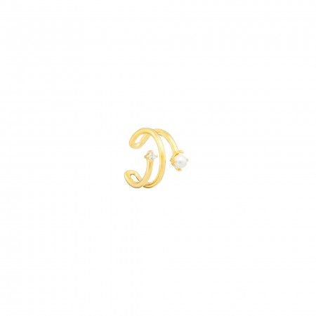 EAR CUFF TRIPLE WITH PEARL