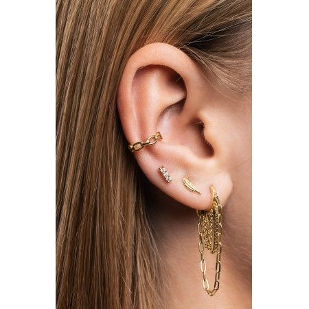 EARRING SILVER MINI LEAF