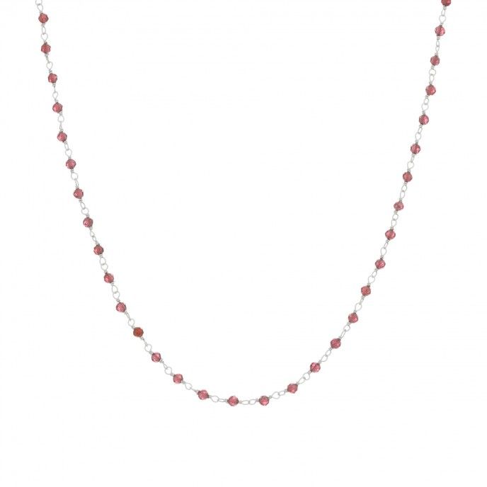 SILVER STONES CHOKER - GARNET