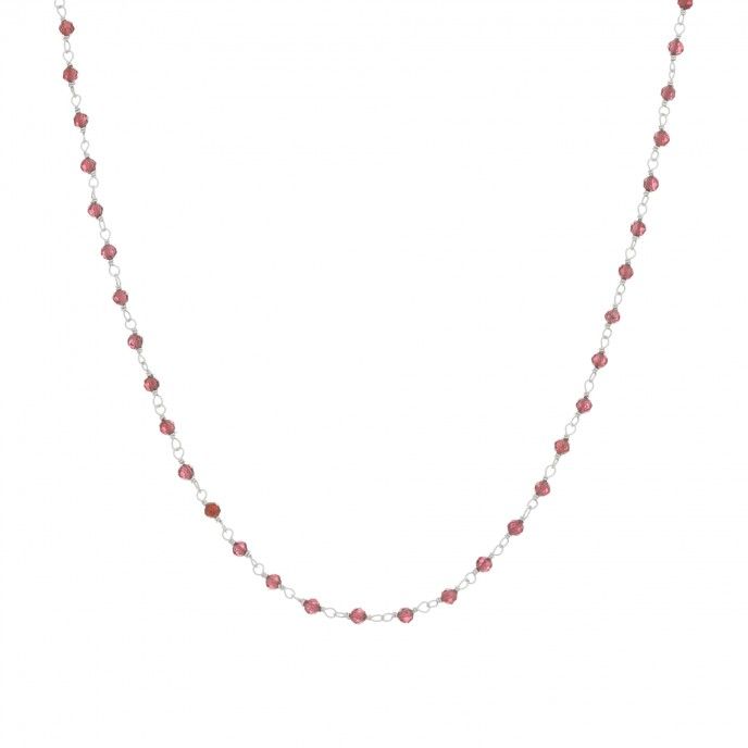 SILVER STONES CHOKER - GARNET